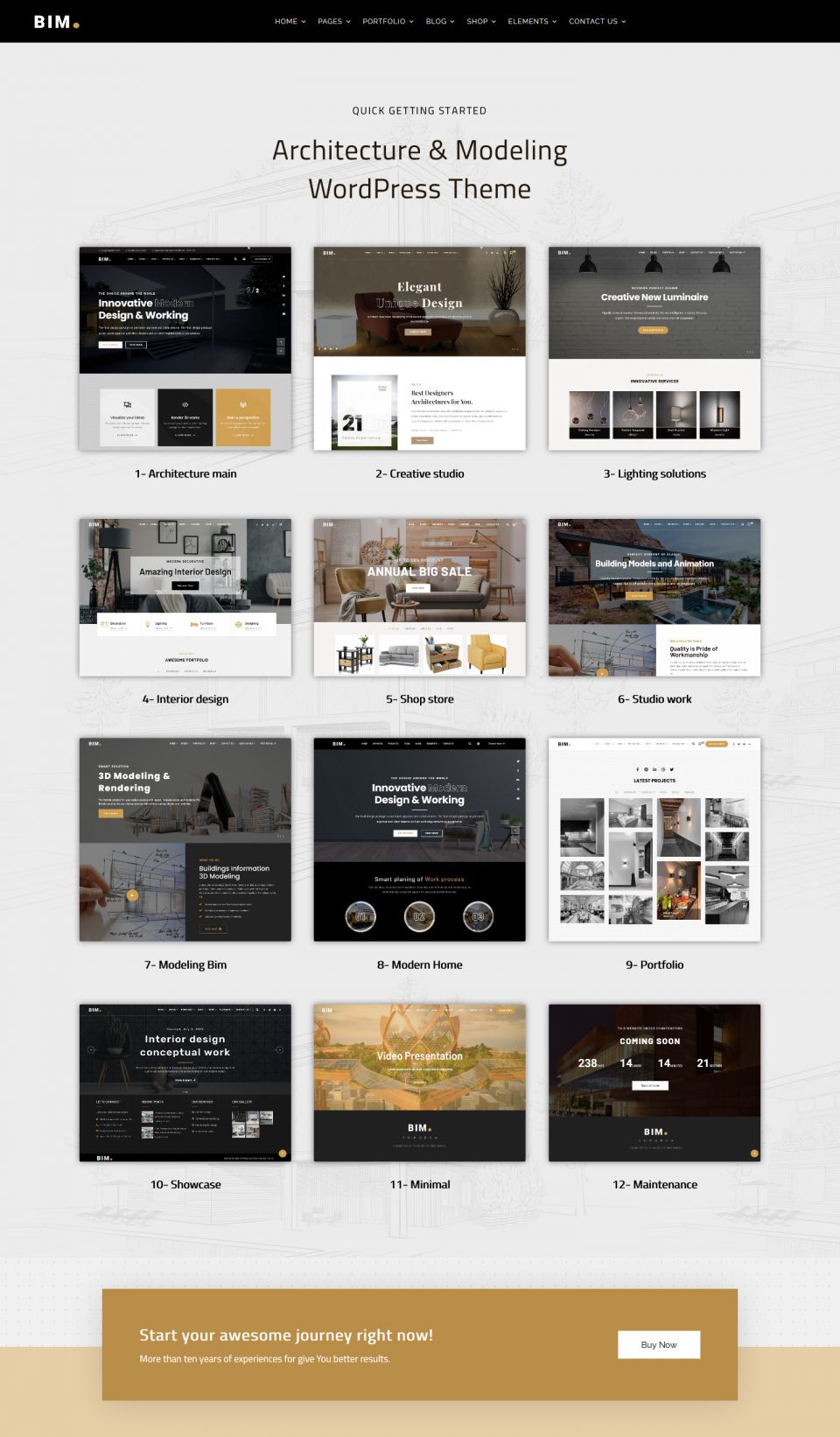 WordPress template ThemeForest BIM