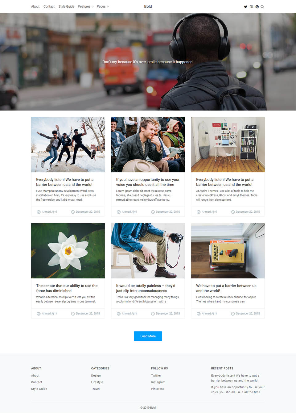 WordPress template ThemeForest Bold