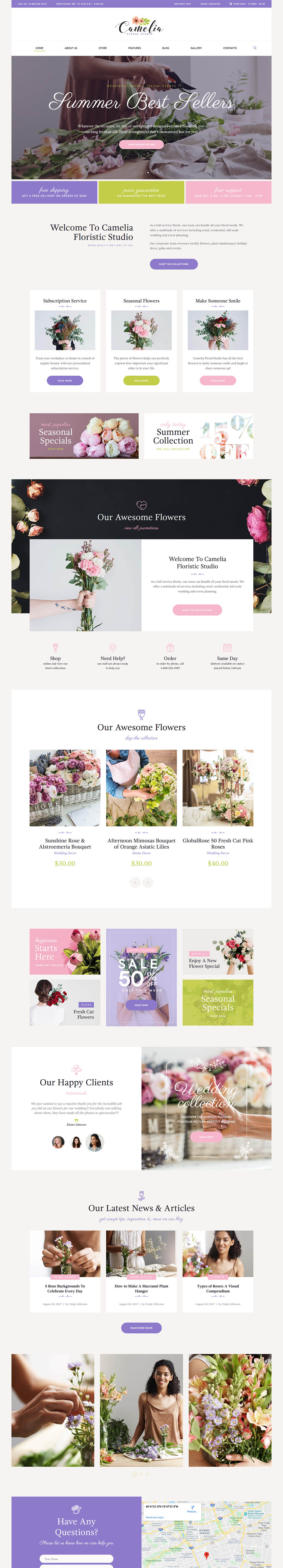 WordPress template ThemeForest Camelia