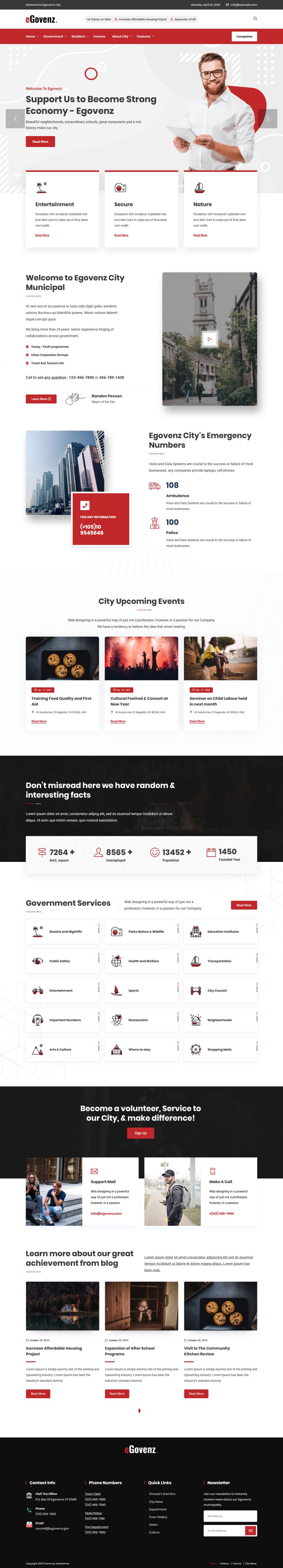 WordPress template ThemeForest eGovenz