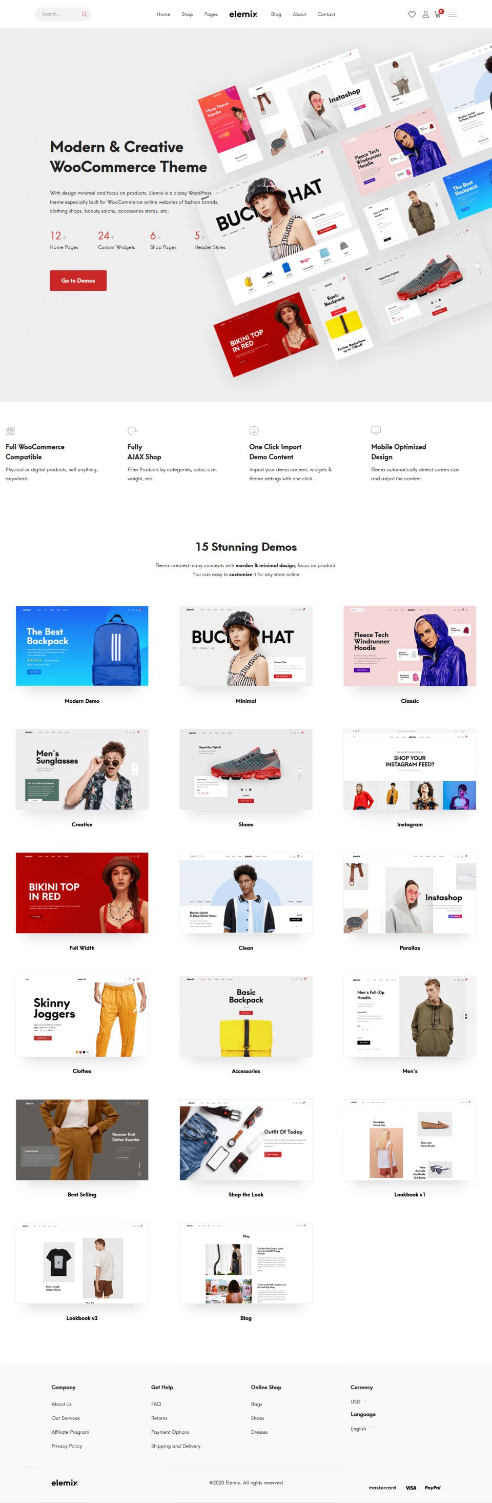 WordPress template ThemeForest Elemix