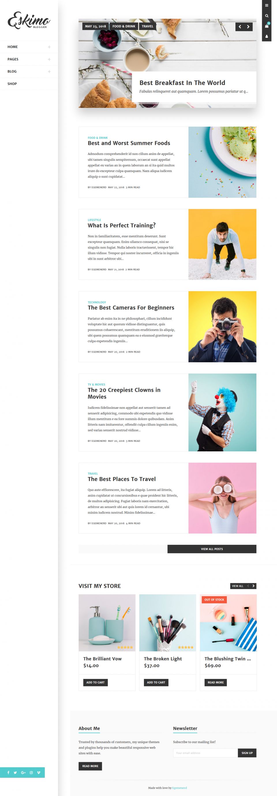 Template ThemeForest Eskimo WordPress template ThemeForest Eskimo