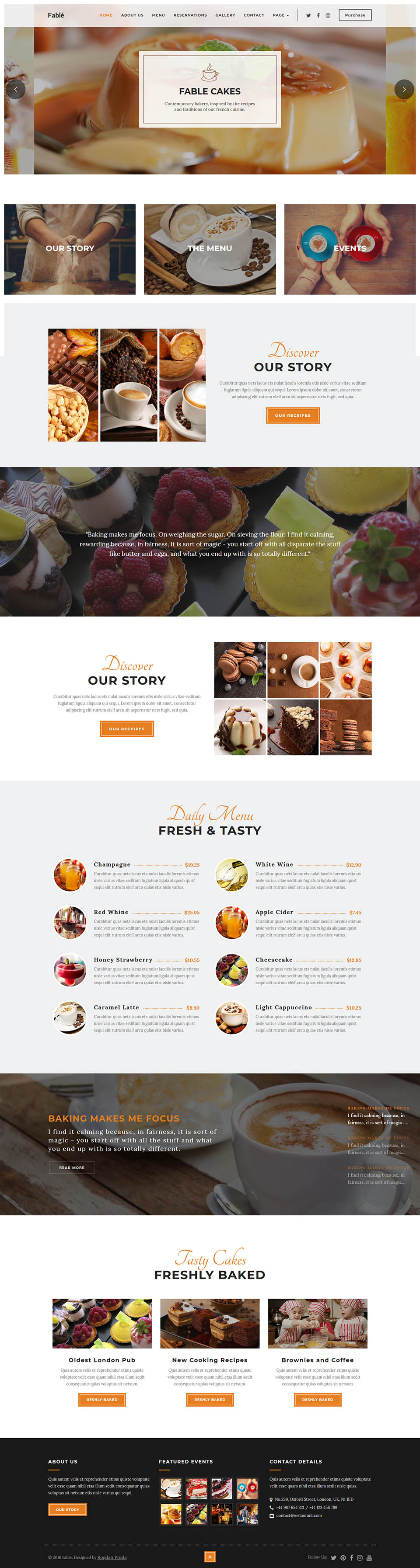 WordPress template ThemeForest Fable