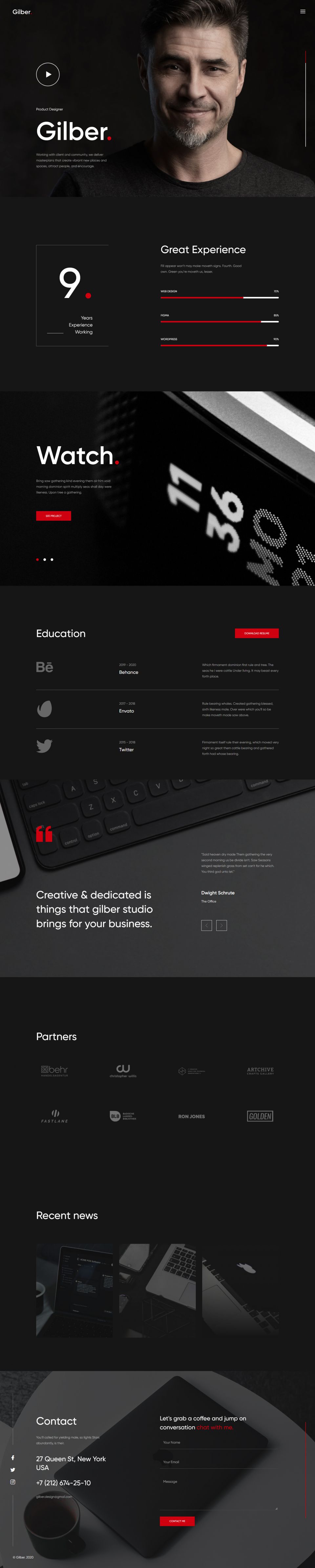 Template ThemeForest Gilber WordPress template ThemeForest Gilber