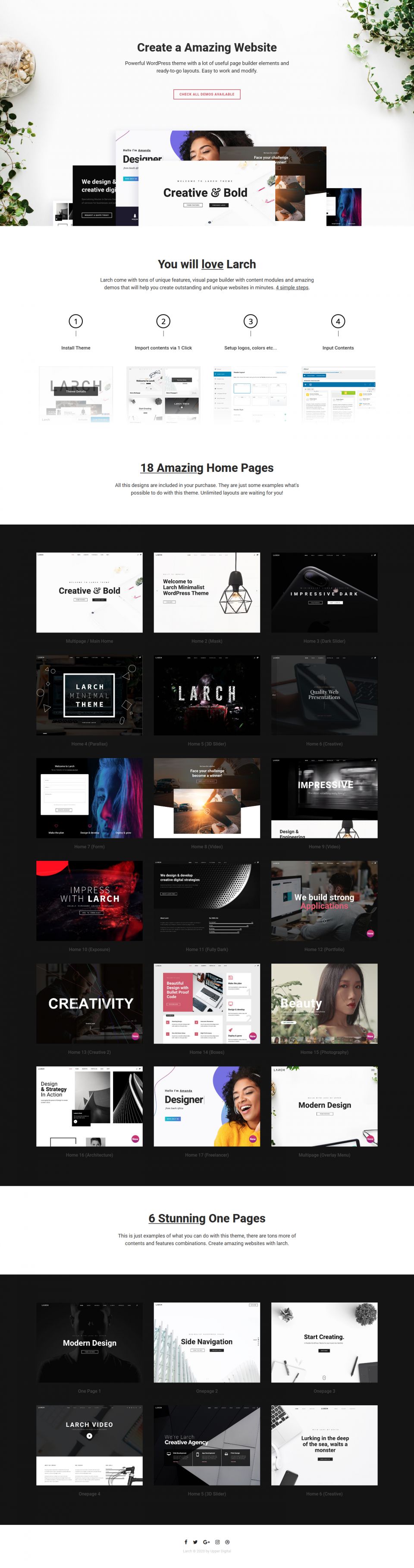WordPress template ThemeForest Larch