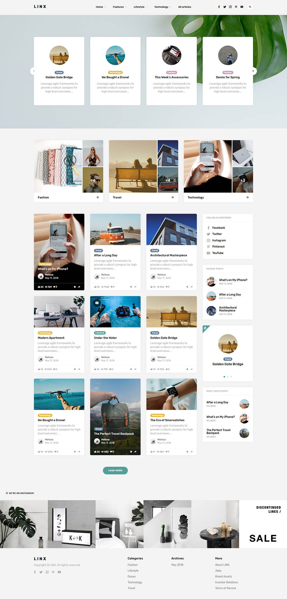 Template ThemeForest Linx WordPress template ThemeForest Linx