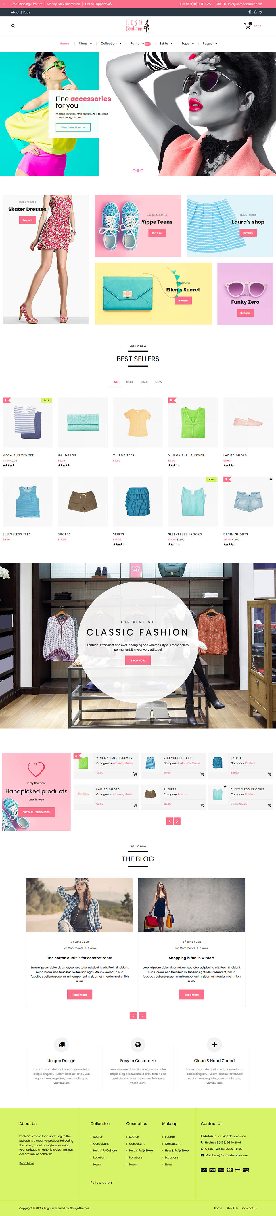 Template ThemeForest Lush Boutique WordPress template ThemeForest Lush Boutique