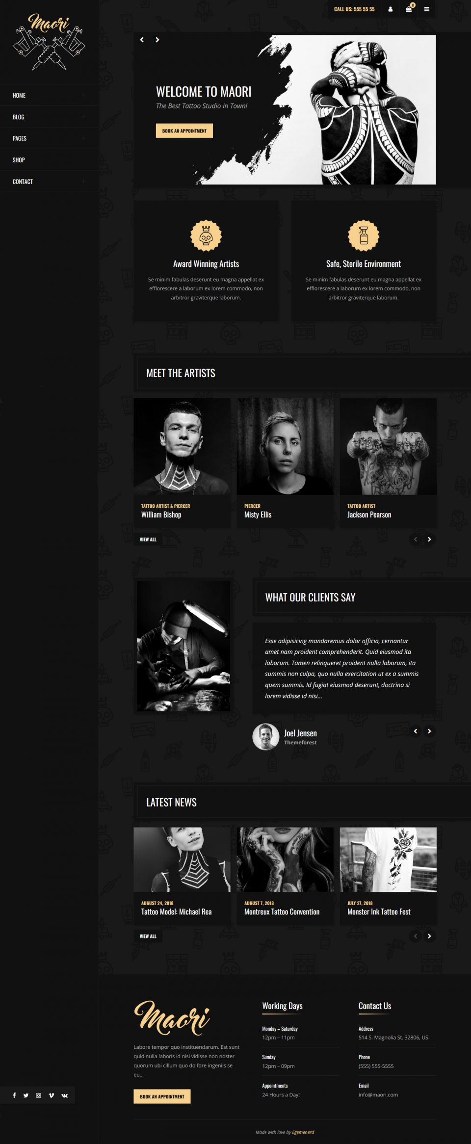 WordPress template ThemeForest Maori