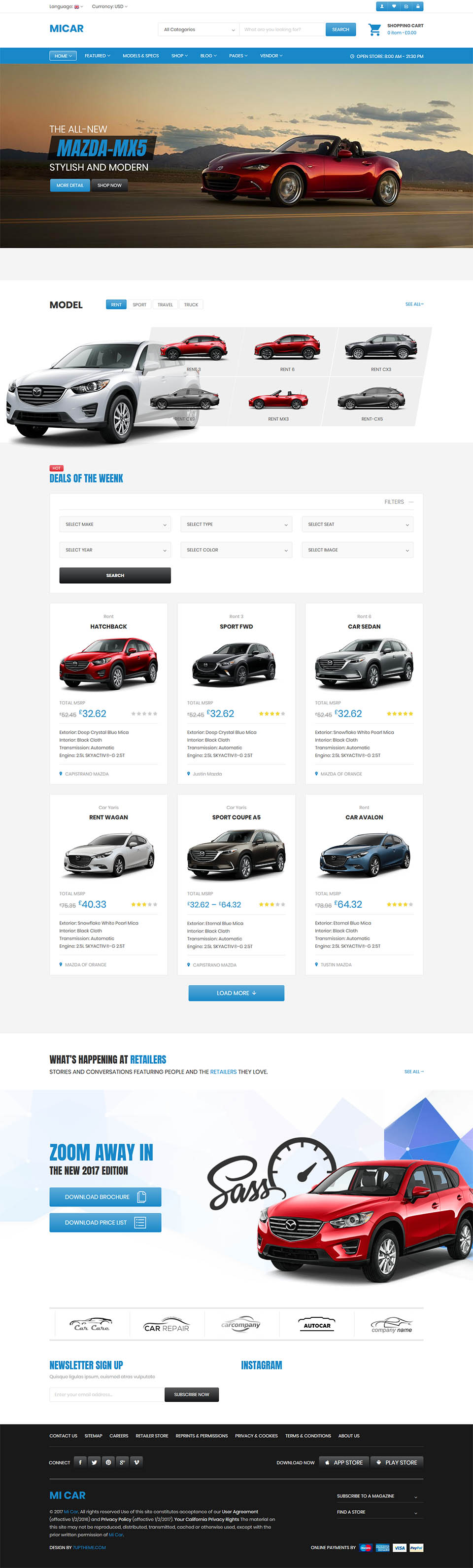WordPress template ThemeForest Micar