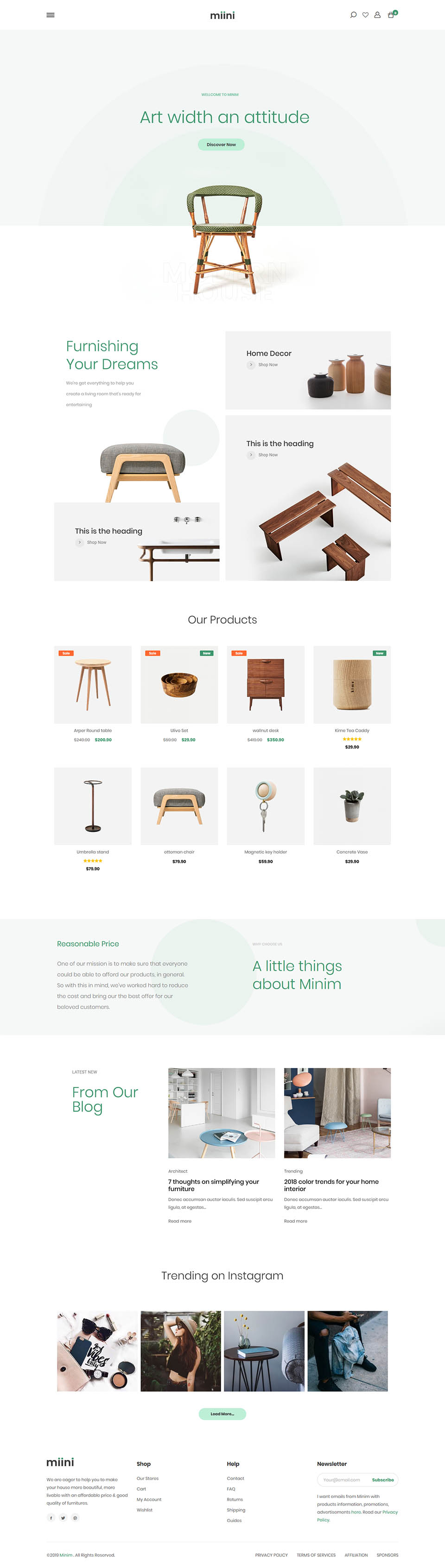 WordPress template ThemeForest Miini