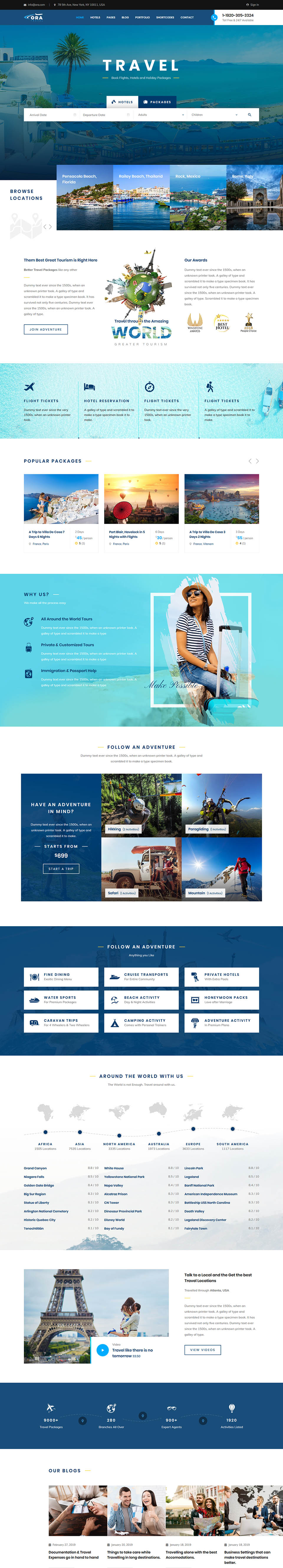 WordPress template ThemeForest Ora