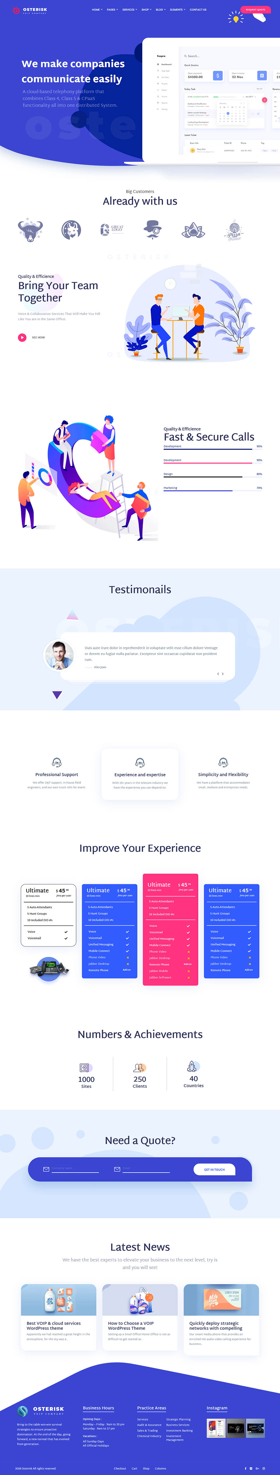 WordPress template ThemeForest Osterisk