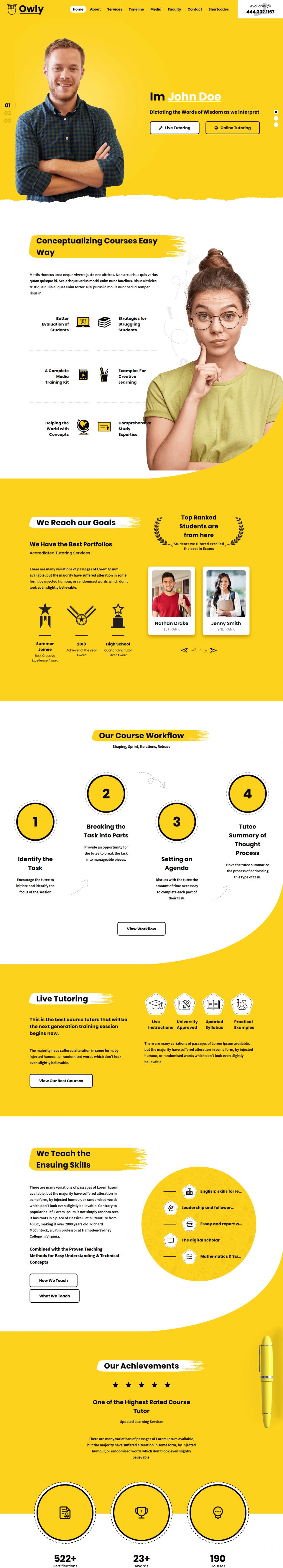 WordPress template ThemeForest Owly