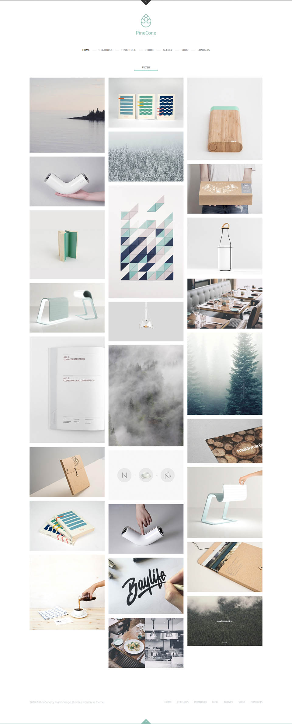 WordPress template ThemeForest PineCone