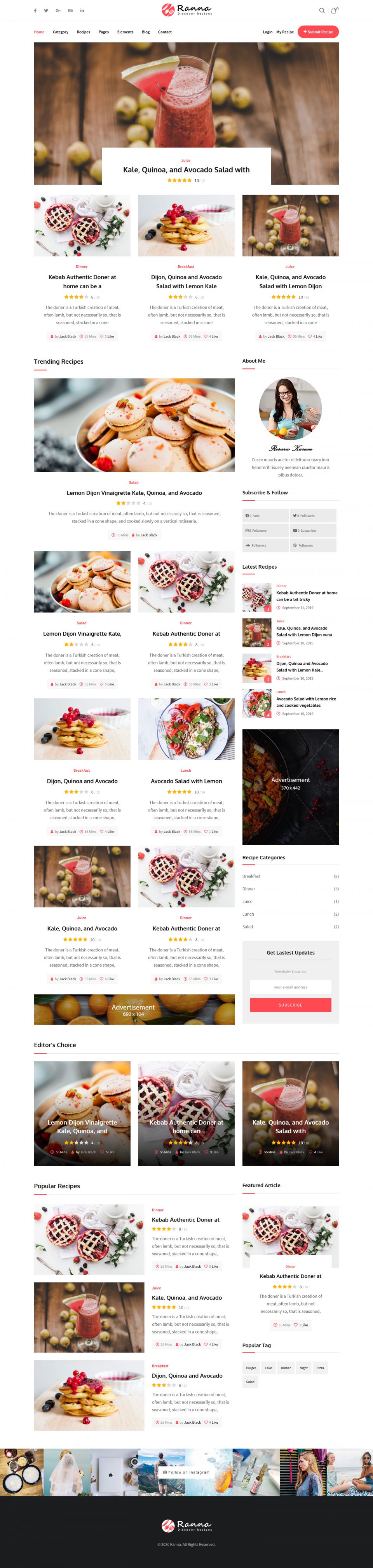 Template ThemeForest Ranna WordPress template ThemeForest Ranna