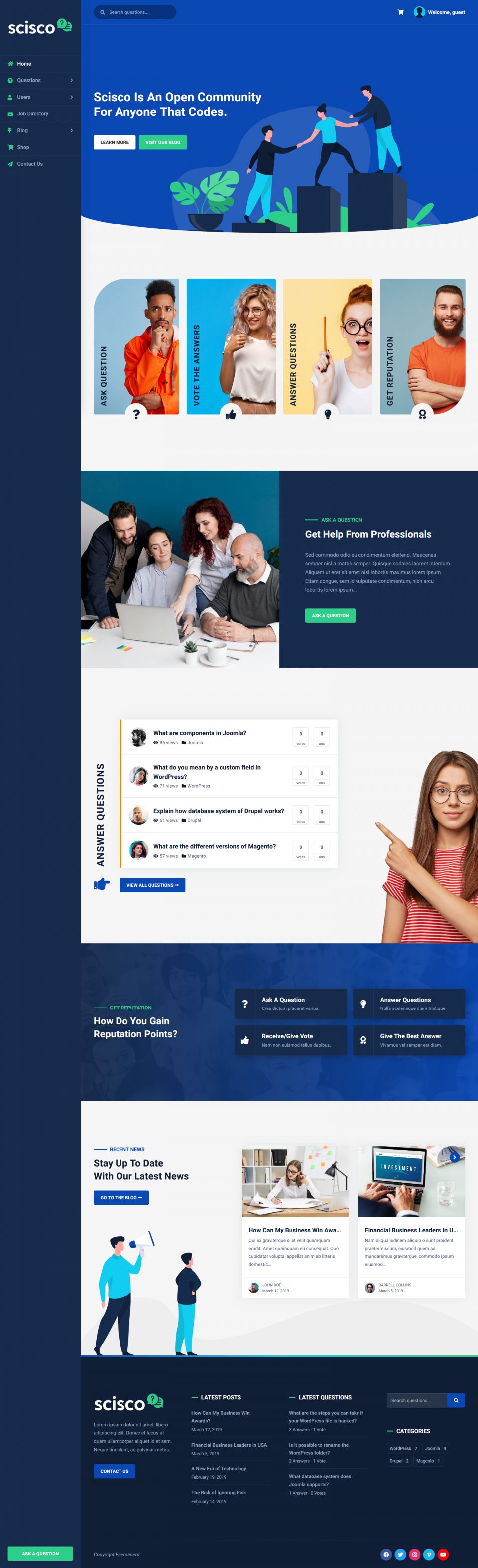 Template ThemeForest Scisco WordPress template ThemeForest Scisco