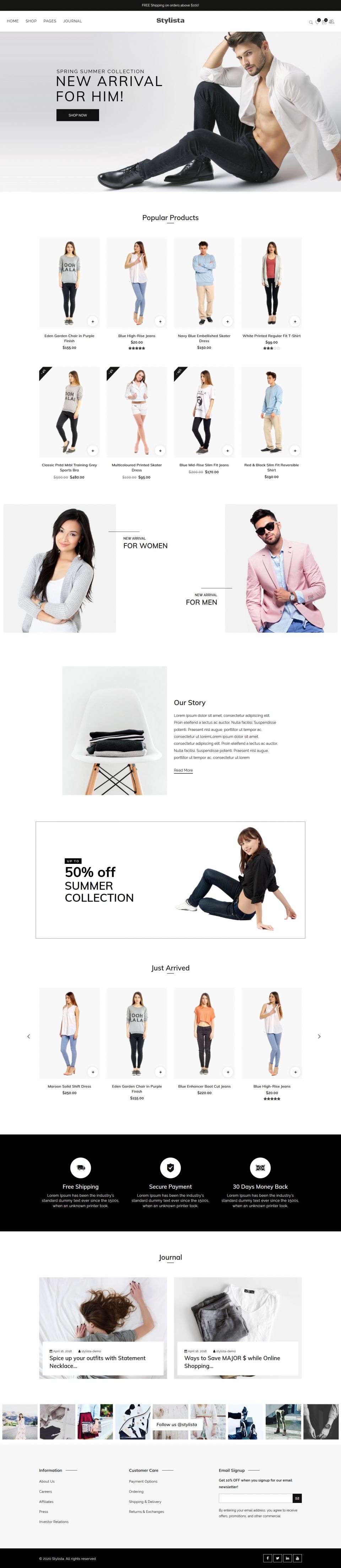 WordPress template ThemeForest Stylista