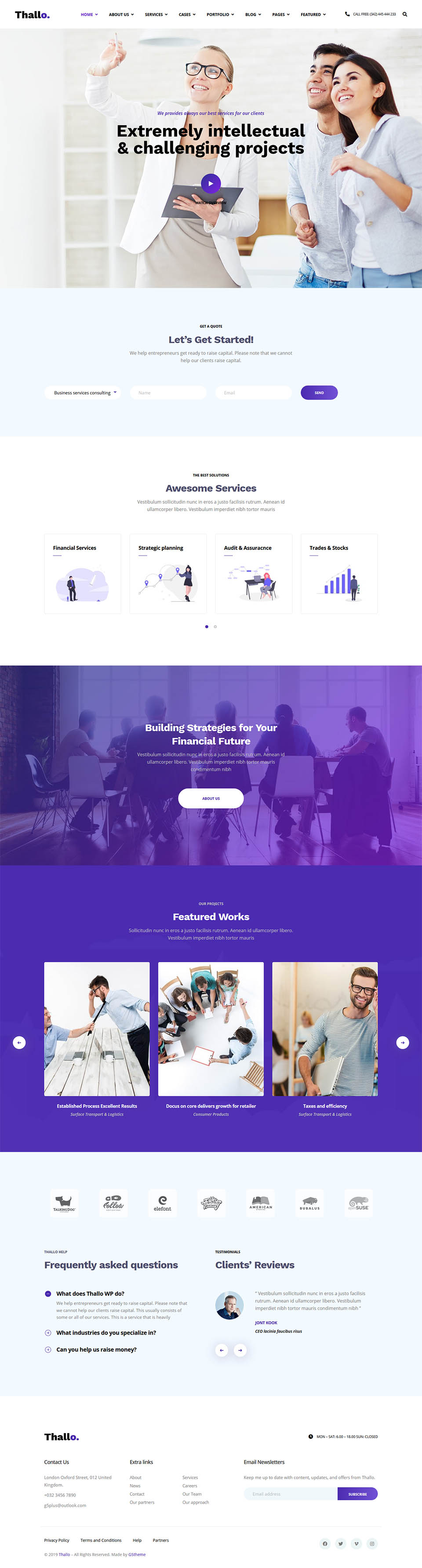 WordPress template ThemeForest Thallo
