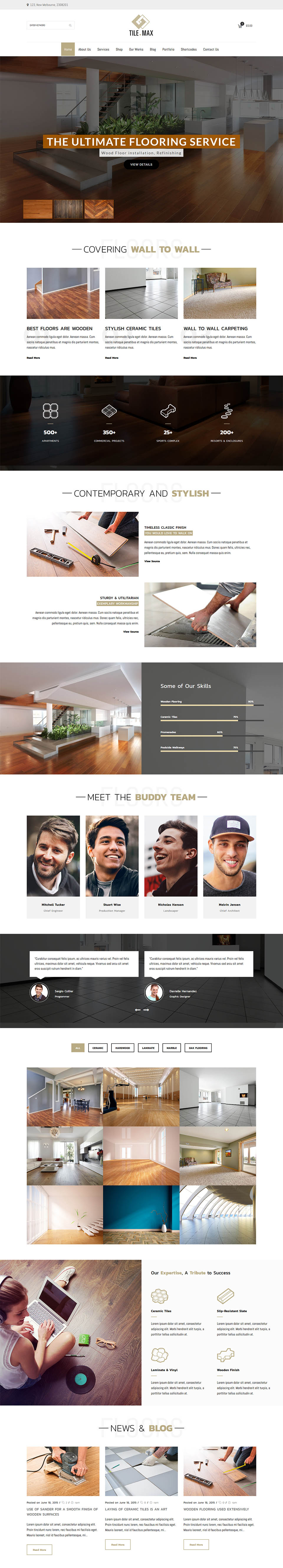 Template ThemeForest Tile Max WordPress template ThemeForest Tile Max
