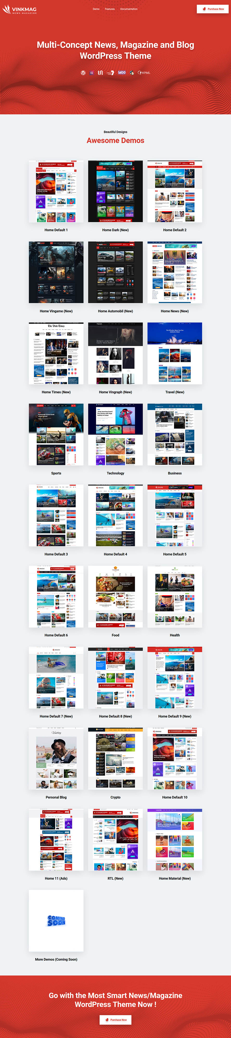 WordPress template ThemeForest Vinkmag