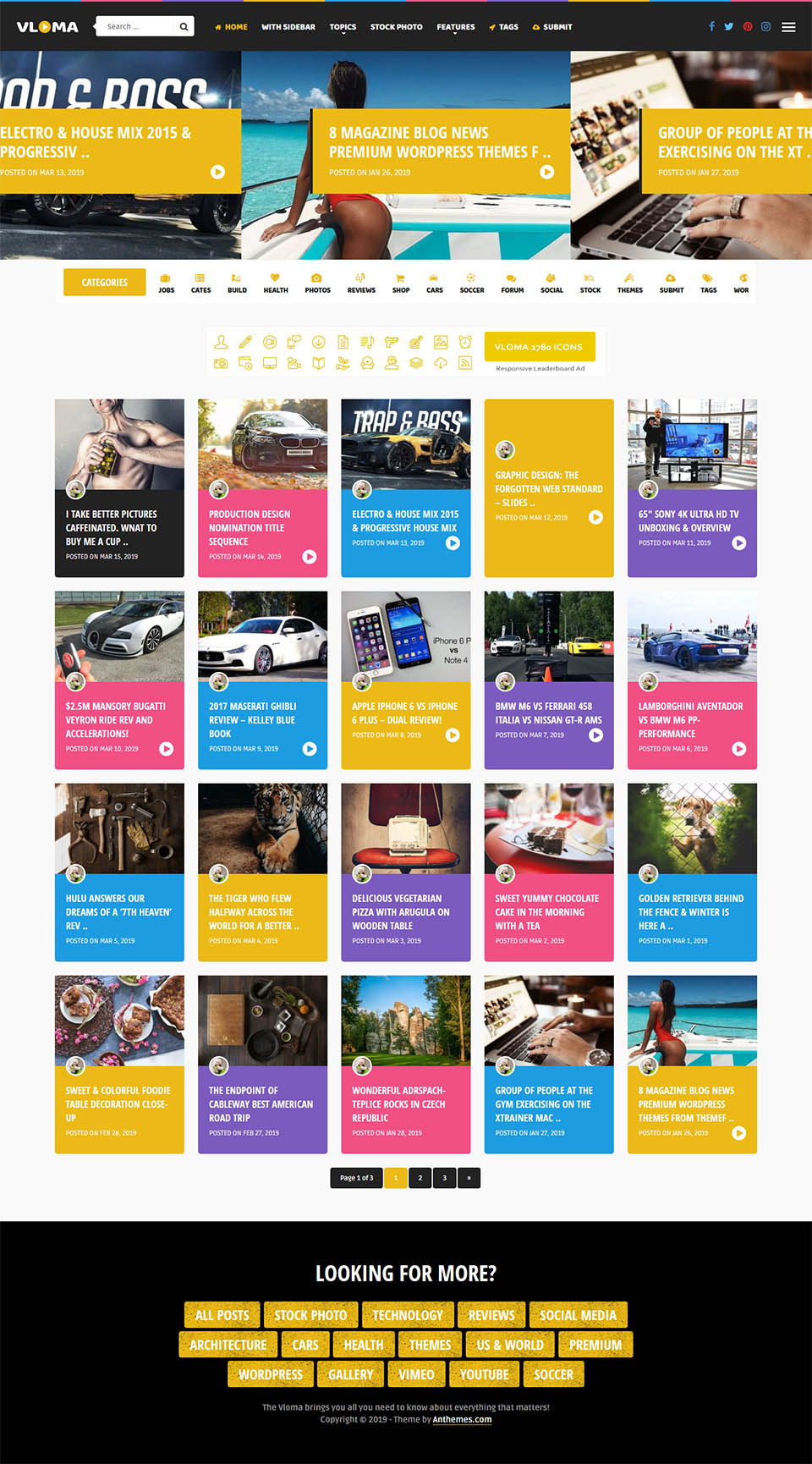 Template ThemeForest Vloma WordPress template ThemeForest Vloma