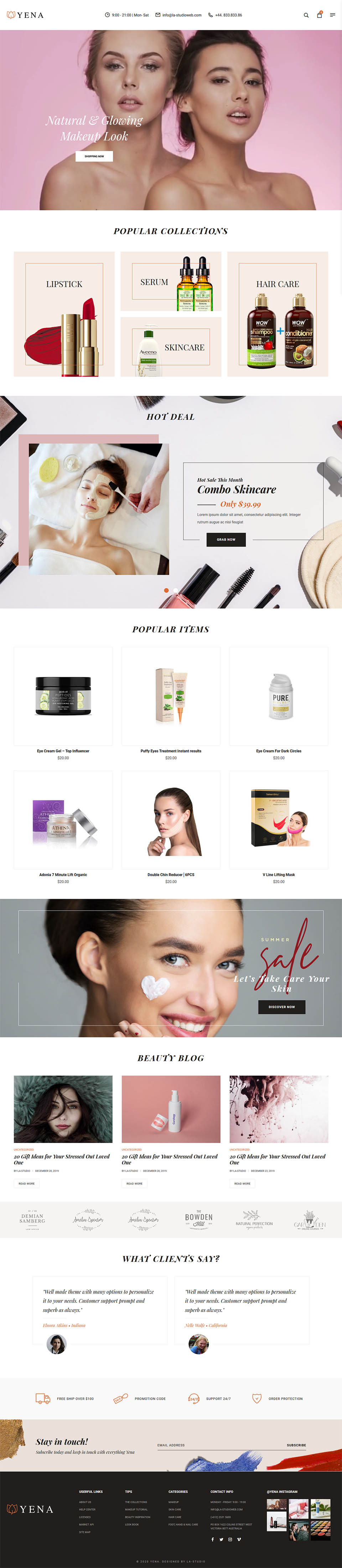 WordPress template ThemeForest Yena
