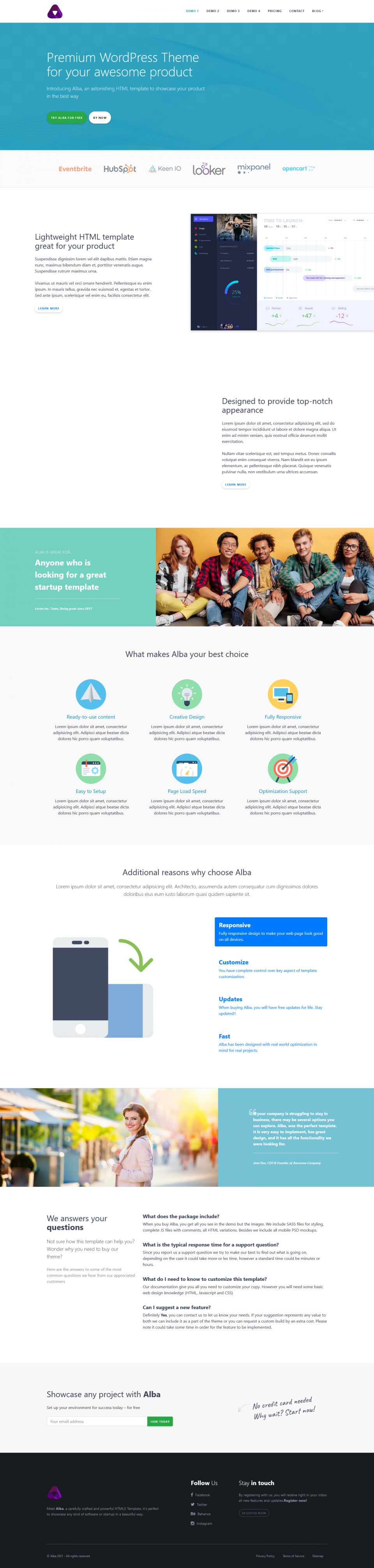 WordPress template ThemeForest Alba
