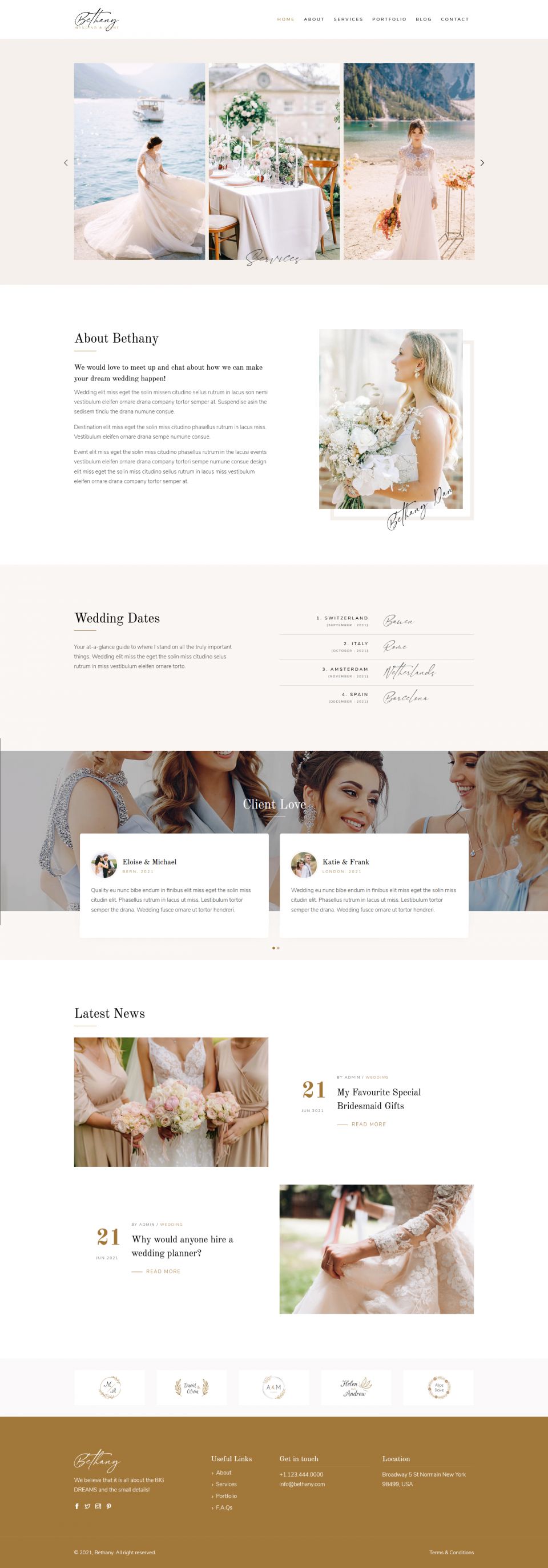 WordPress template ThemeForest Bethany