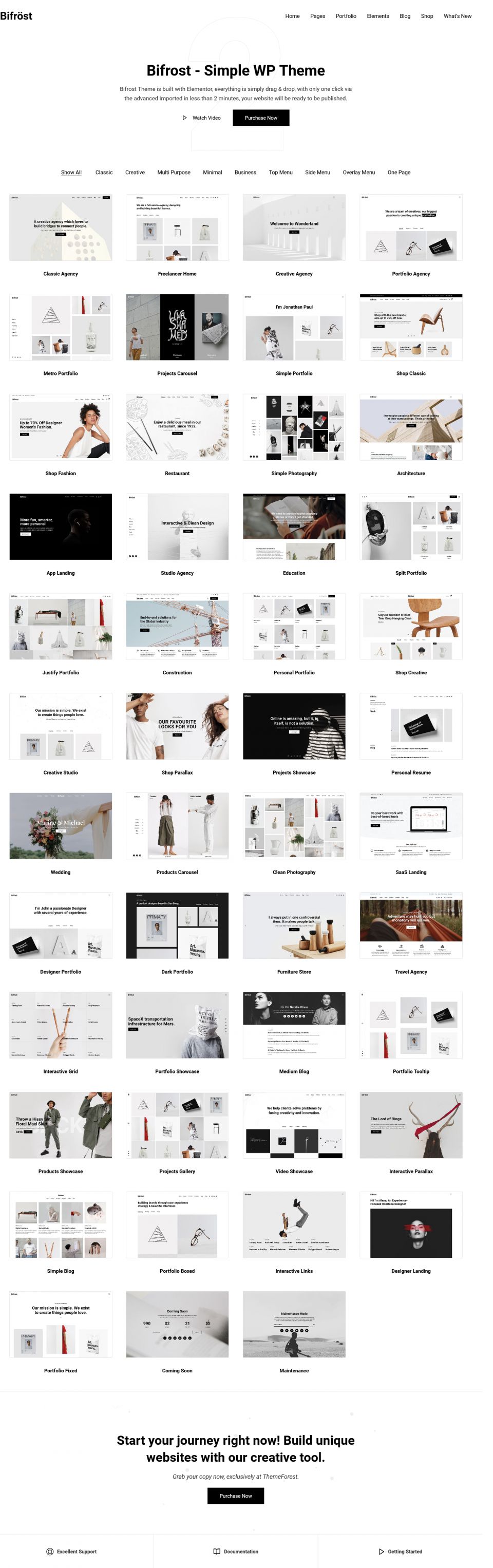 WordPress template ThemeForest Bifrost