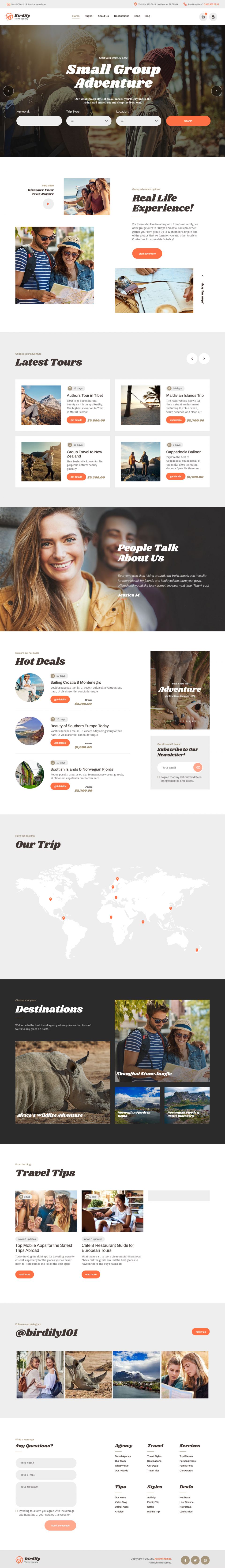 WordPress template ThemeForest Birdily