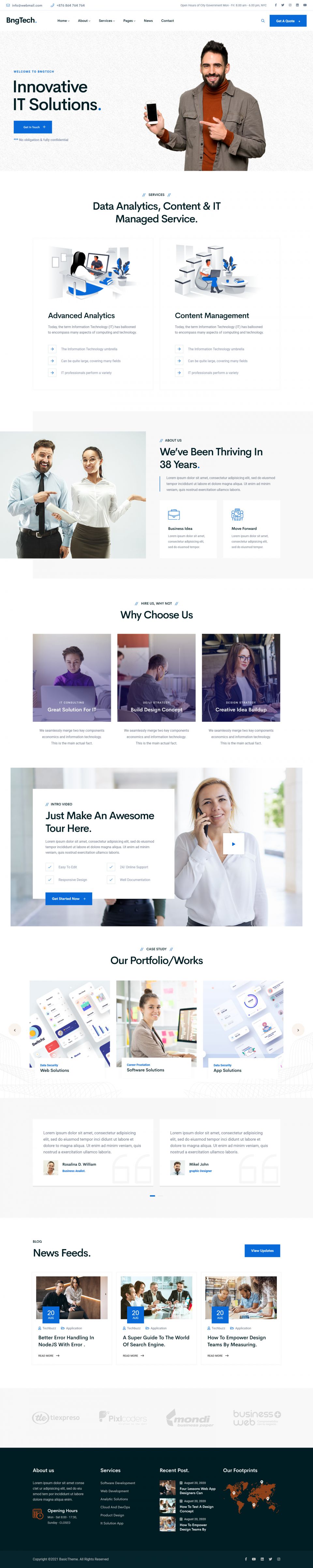 WordPress template ThemeForest BngTech