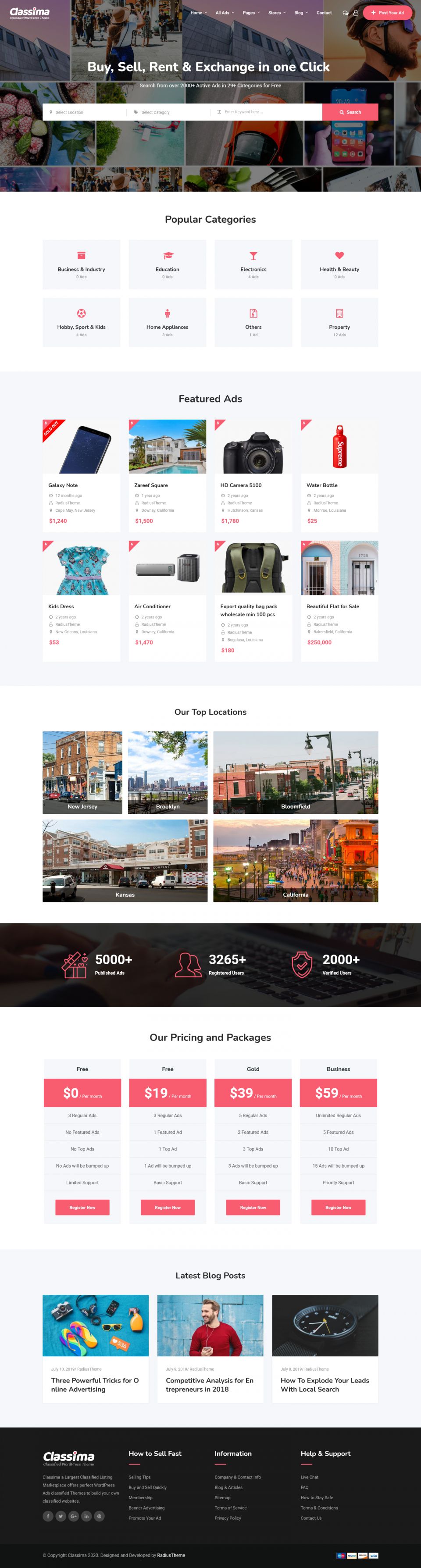 ThemeForest Classima v2.15.0 [24494997] - bulletin board template for ...