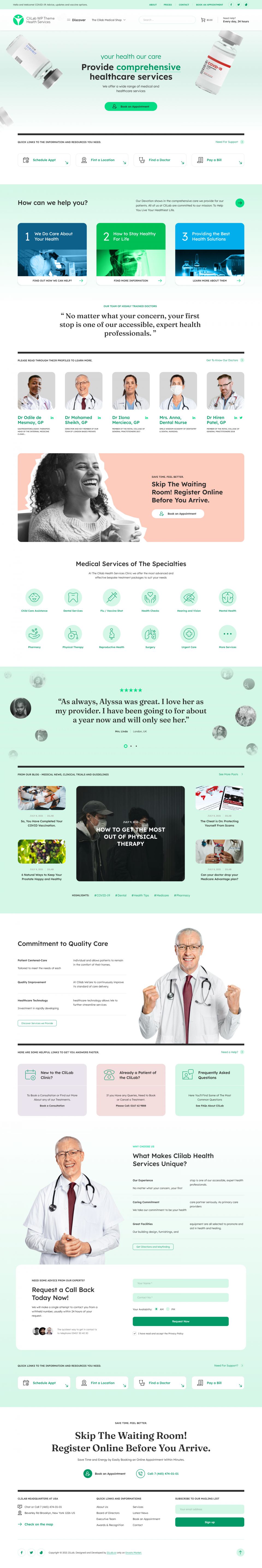 WordPress template ThemeForest CliLab