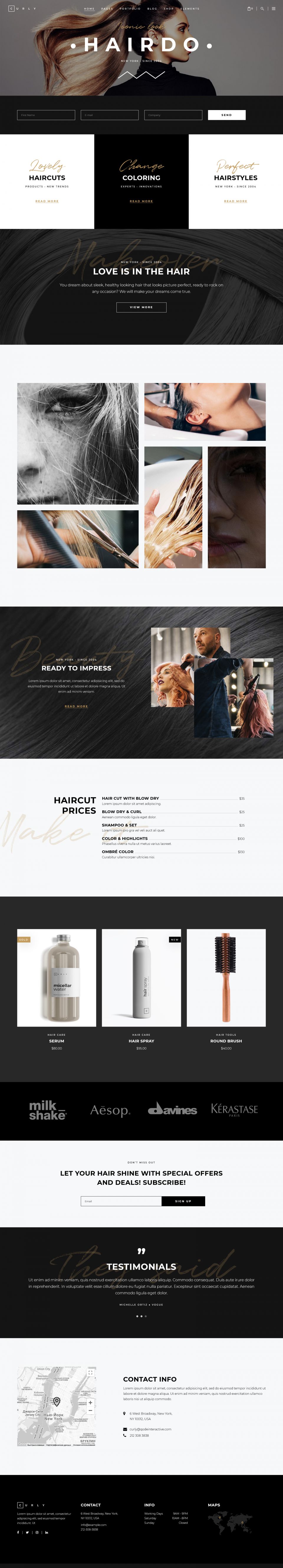 WordPress template ThemeForest Curly