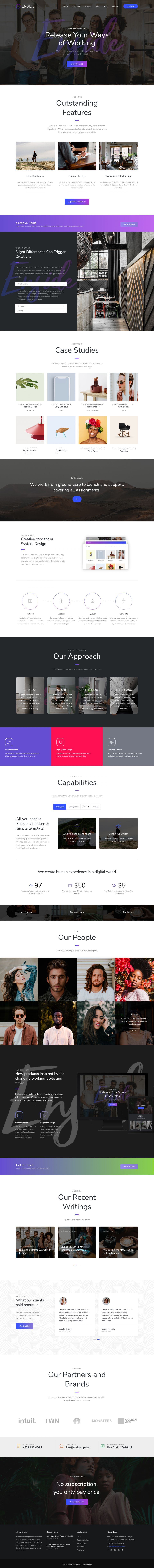 Template ThemeForest Enside WordPress template ThemeForest Enside