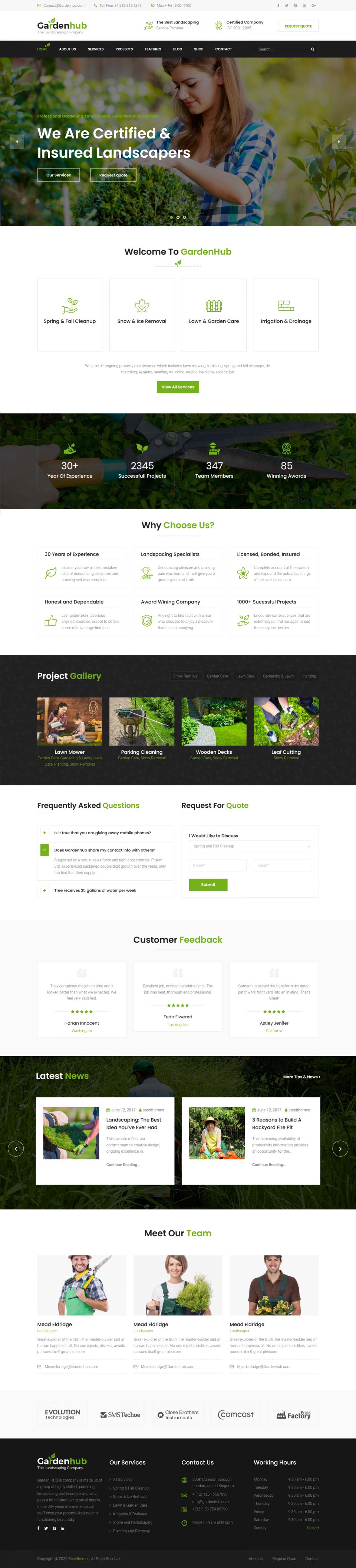 WordPress template ThemeForest Garden HUB