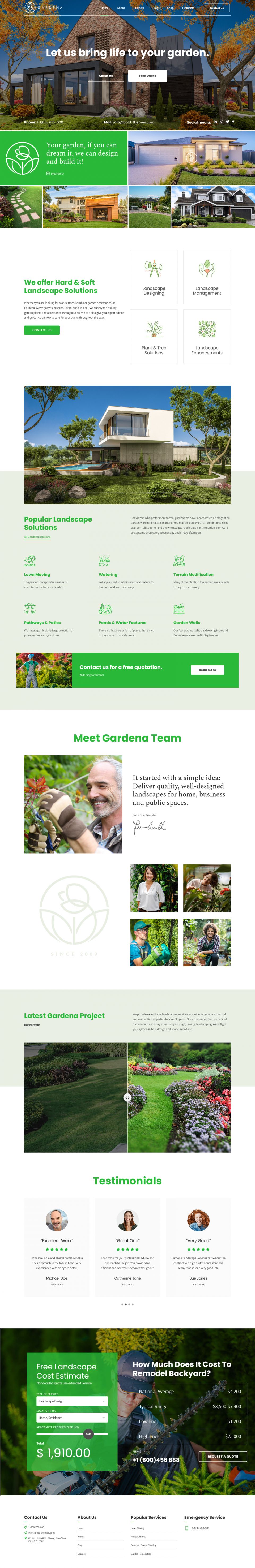 WordPress template ThemeForest Gardena