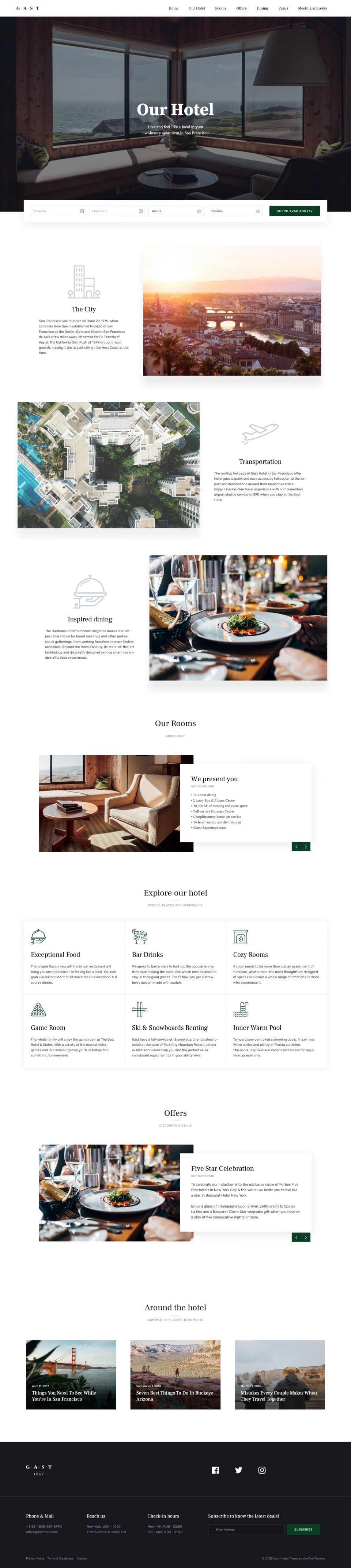 WordPress template ThemeForest Gast