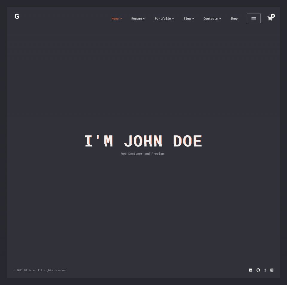 Template ThemeForest Glitche WordPress template ThemeForest Glitche