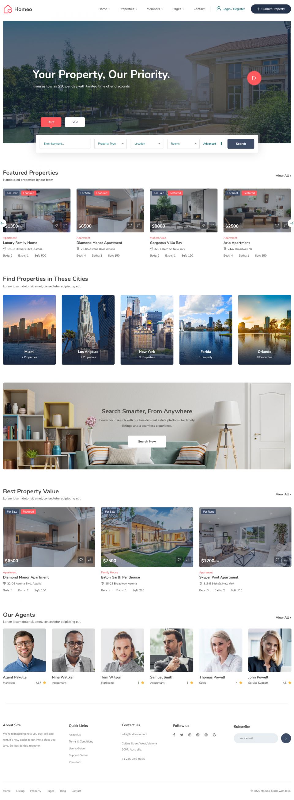WordPress template ThemeForest Homeo