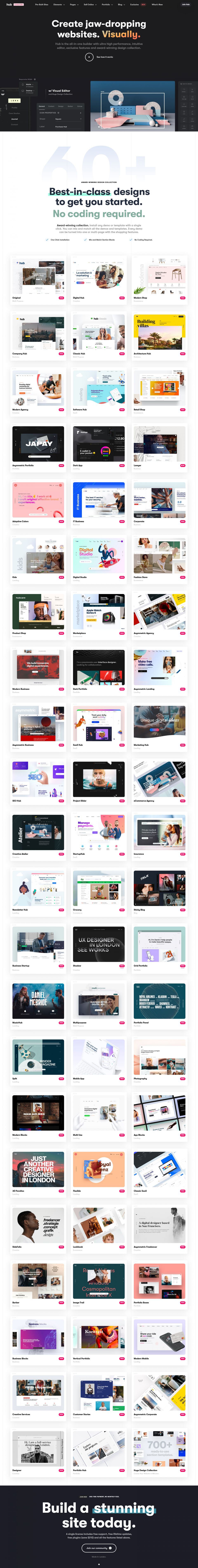 WordPress template ThemeForest Hub
