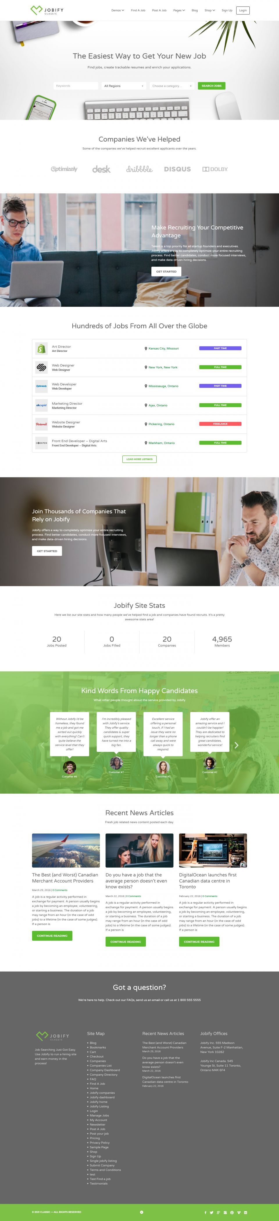 Template ThemeForest Jobify WordPress template ThemeForest Jobify