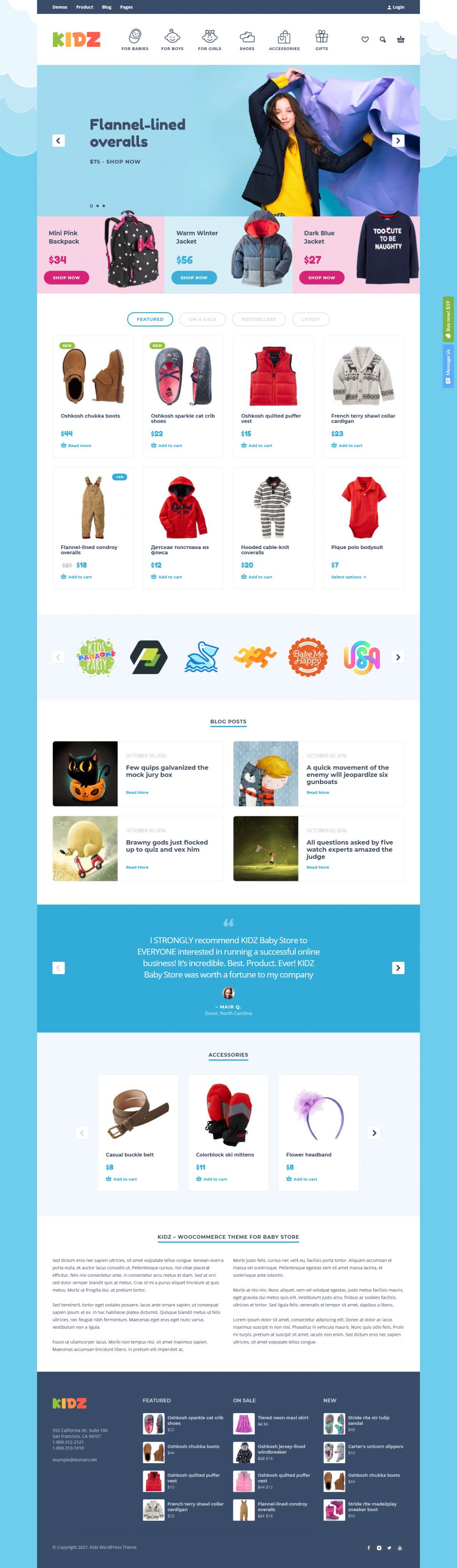 WordPress template ThemeForest KIDZ