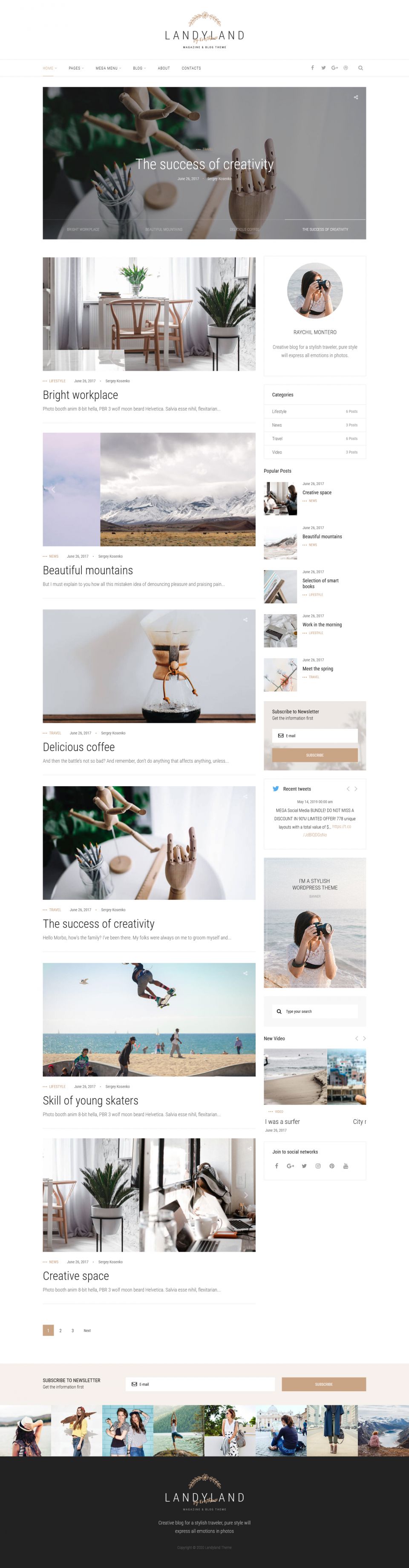 WordPress template ThemeForest Landyland