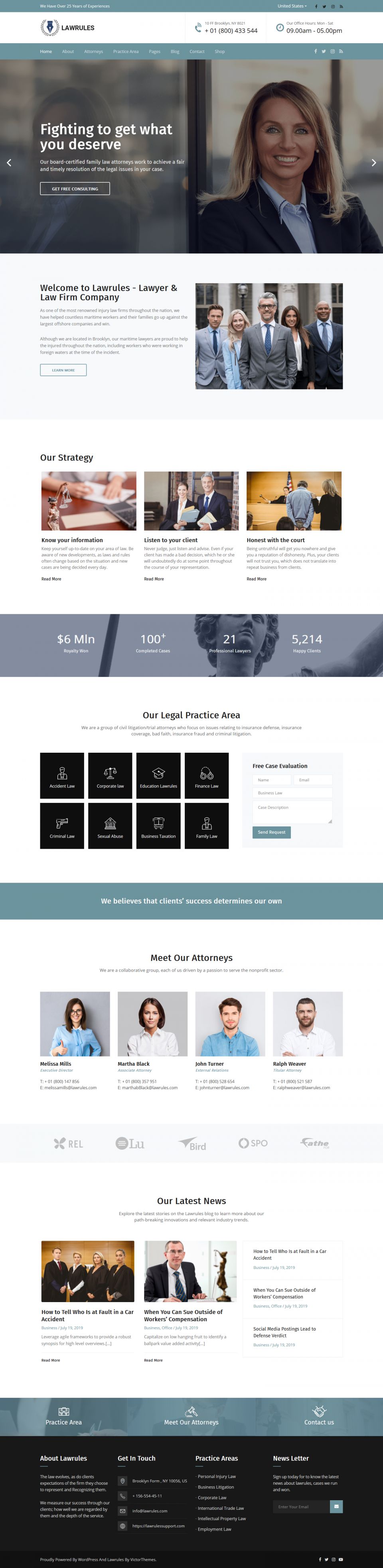 WordPress template ThemeForest Lawrules