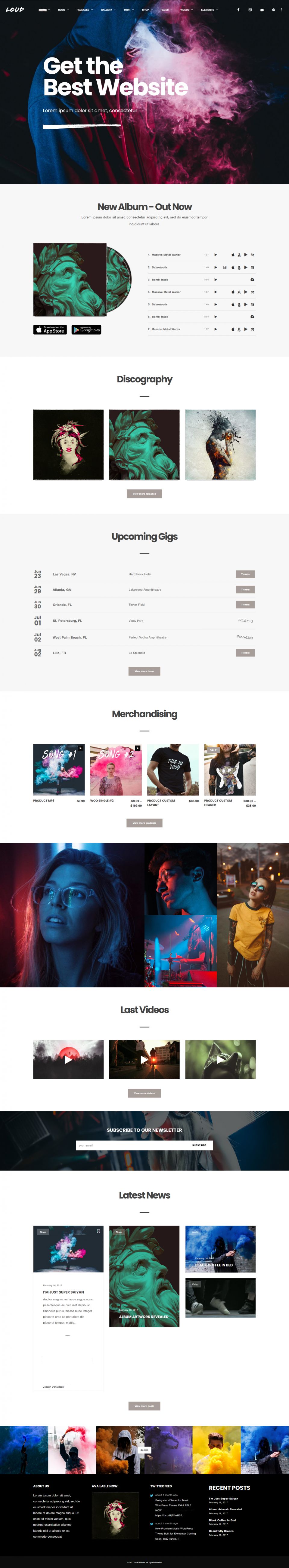 Template ThemeForest Loud WordPress template ThemeForest Loud