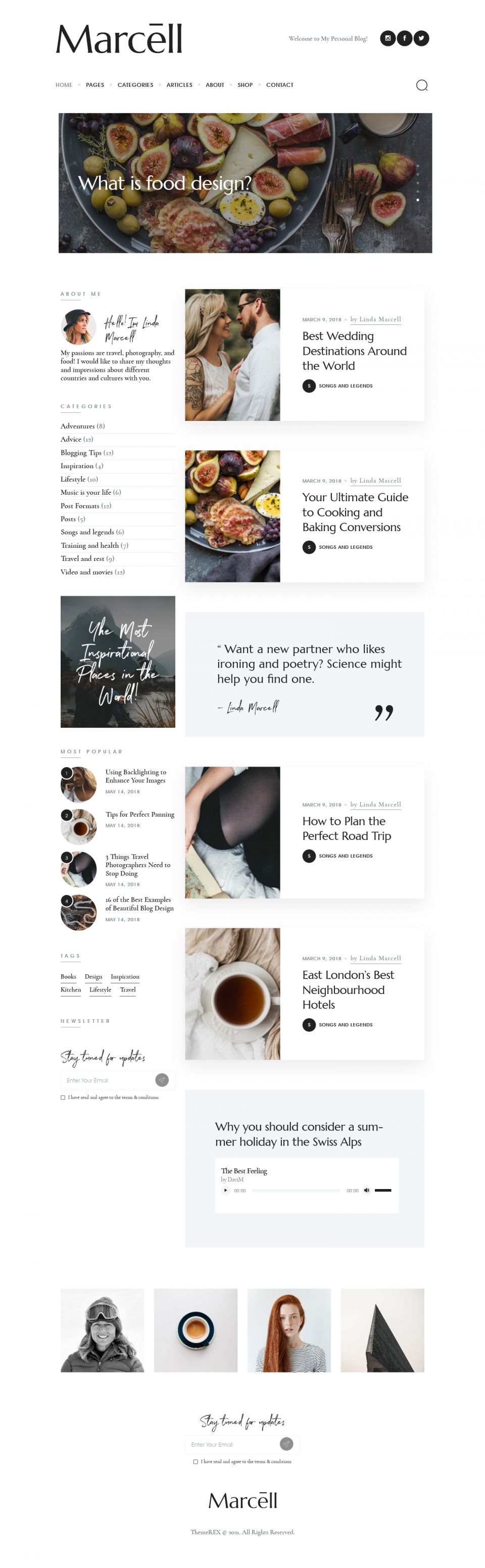 WordPress template ThemeForest Marcell