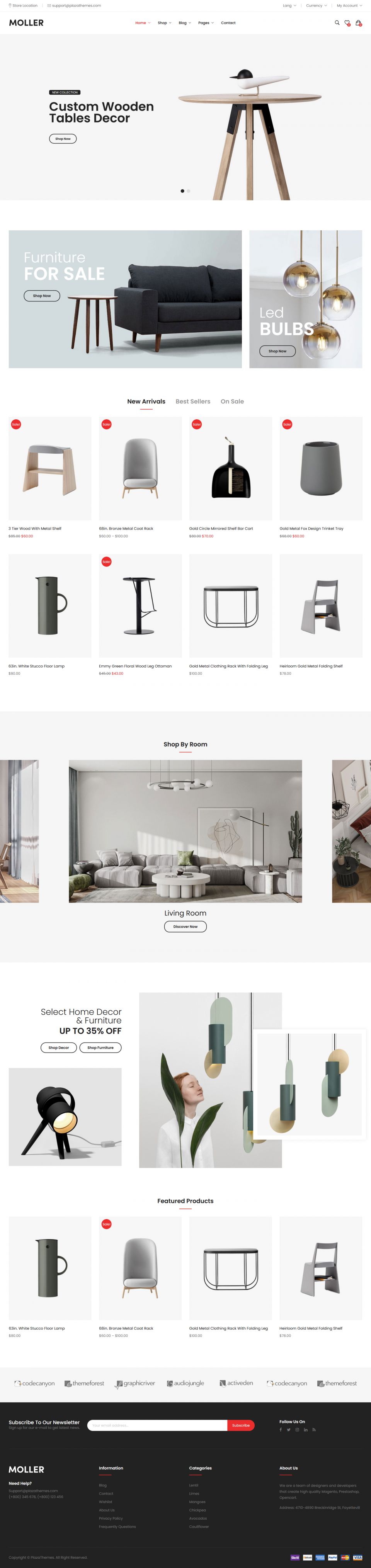 WordPress template ThemeForest Moller
