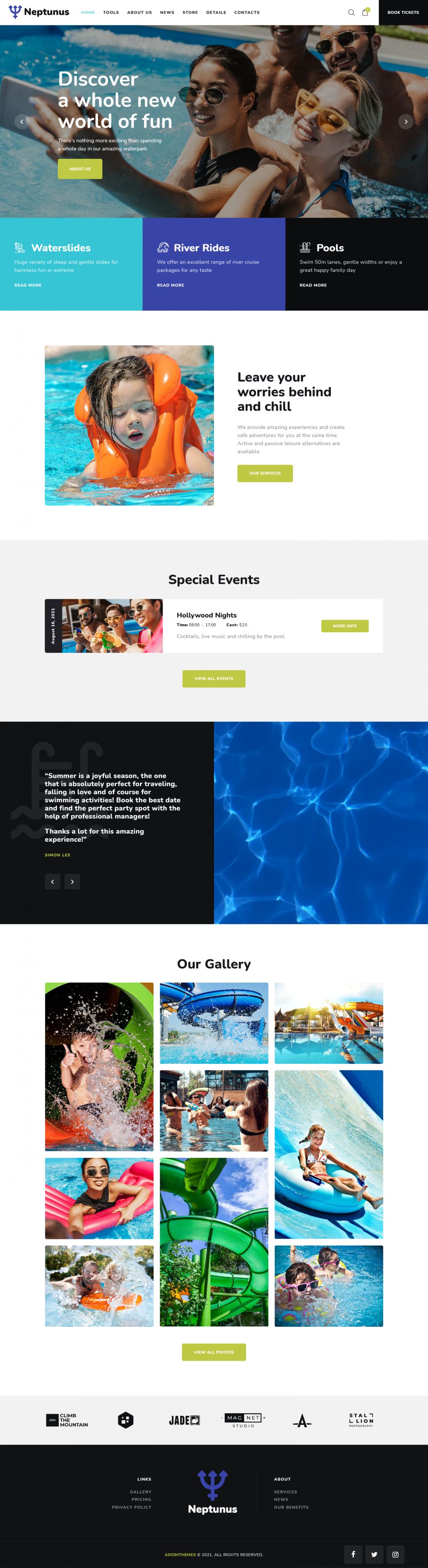 WordPress template ThemeForest Neptunus