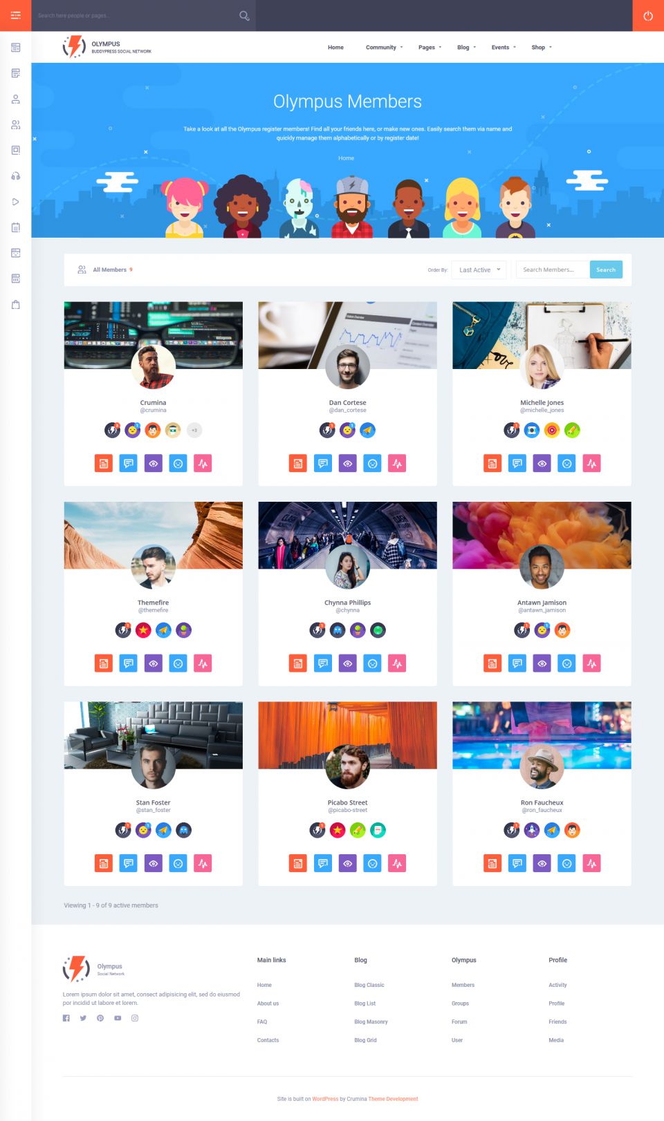 WordPress template ThemeForest Olympus